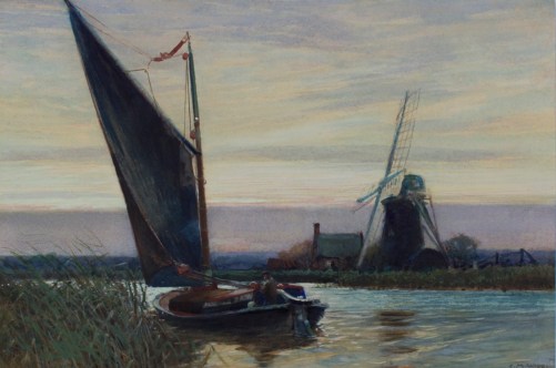 Evening Windpump and Wherry